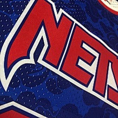 BAPE×M&N joint jersey: Nets blue