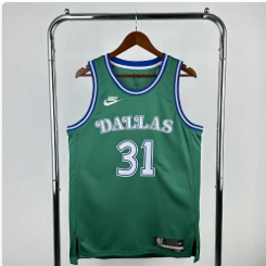 26th Dallas Mavericks Retro Green 31 # Thompson NBA Jersey S-XXL