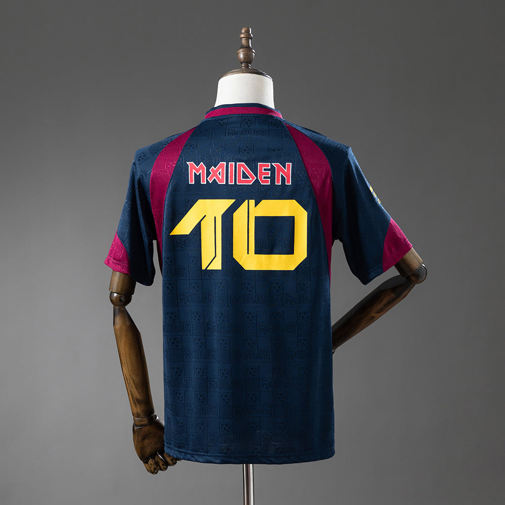 Iron Maiden x West Ham United Home Jersey 2010 Retro Football Kit Soccer Shirt
