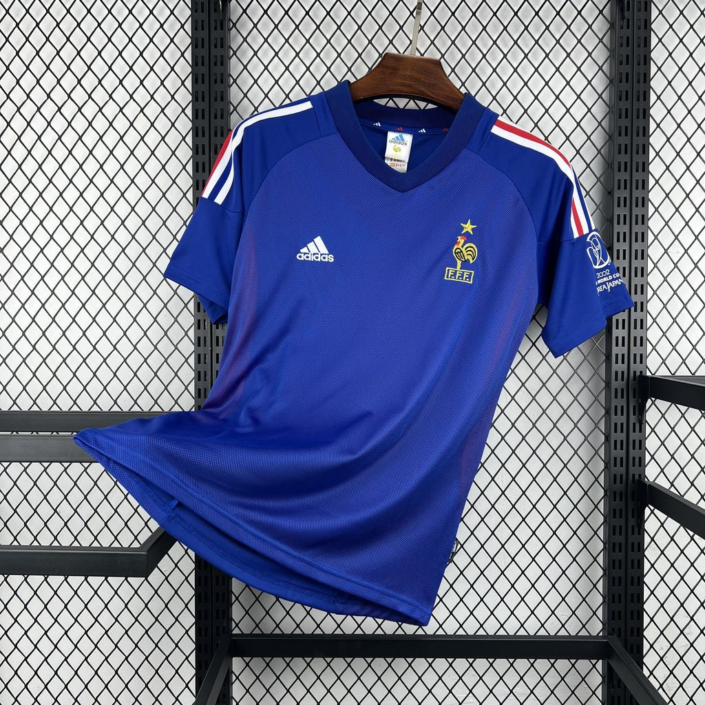 France Home Jersey 2002 Retro Football Kit Soccer Shirt