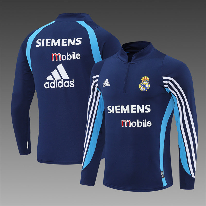 Retro Real Madrid Training Tracksuits 2003-04 Football Kit Soccer Jersey