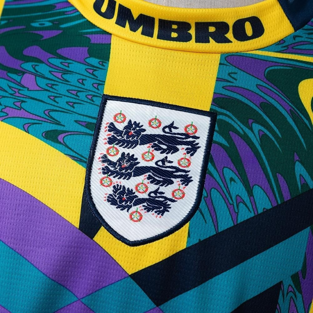 England Goalkeeper Jersey 1995 Long Sleeves Retro Kit Soccer Shirt