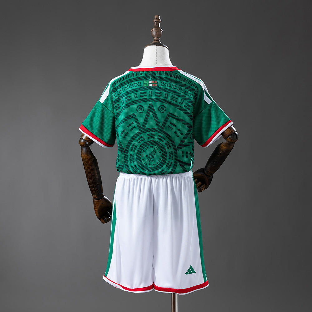 Kids Mexico Home Jersey 2026 World Cup Football Kit Soccer Shirt