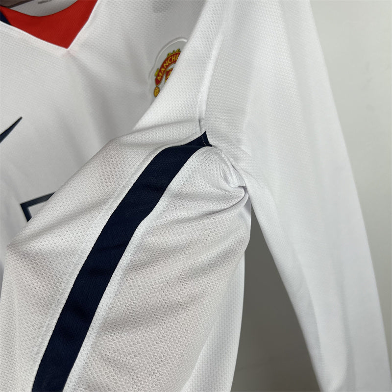 Manchester United Jersey Away Kit 2007/08 Retro Long Sleeves Football Team Soccer Shirt