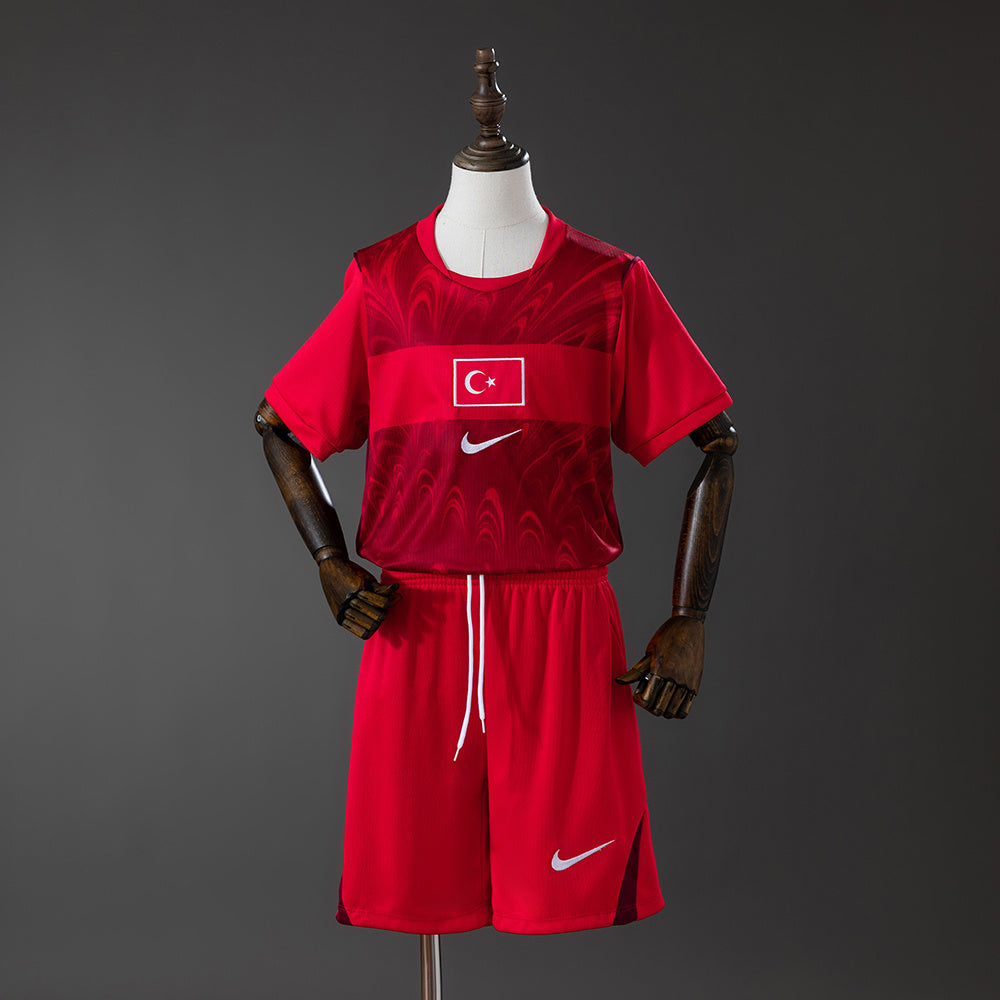 Kids Turkey Away Jersey 2026 World Cup Football Kit Soccer Shirt