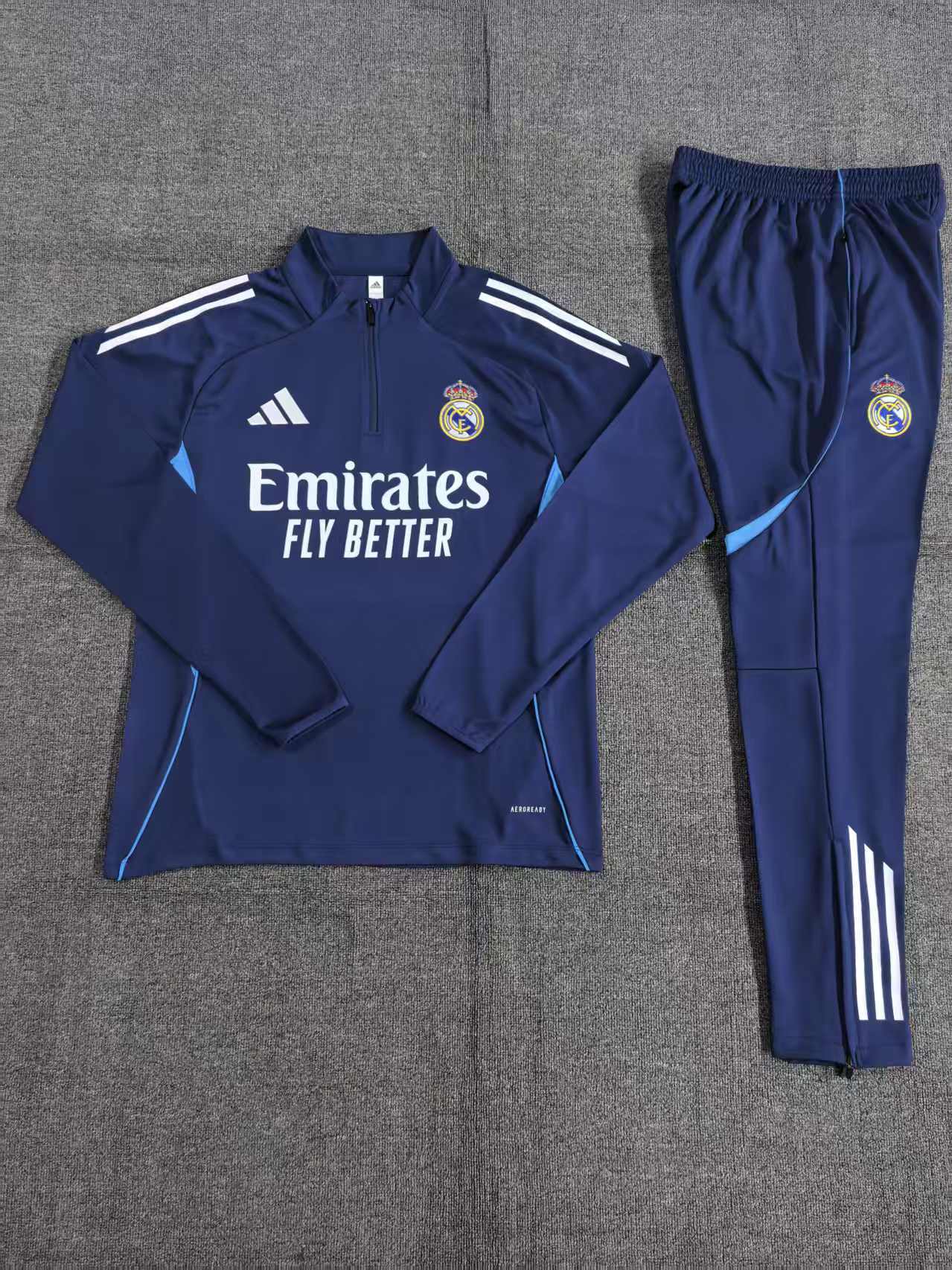 Kids Real Madrid Training Tracksuits 25/26 Football Kit Soccer Jersey