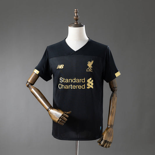 Retro Liverpool Black Jersey 2019-20 Football Kit Soccer Shirt