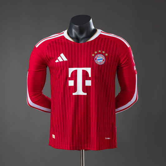 Player Version Bayern Munich Home Jersey 2026-2027 Long Sleeves Football Kit Soccer Shirt