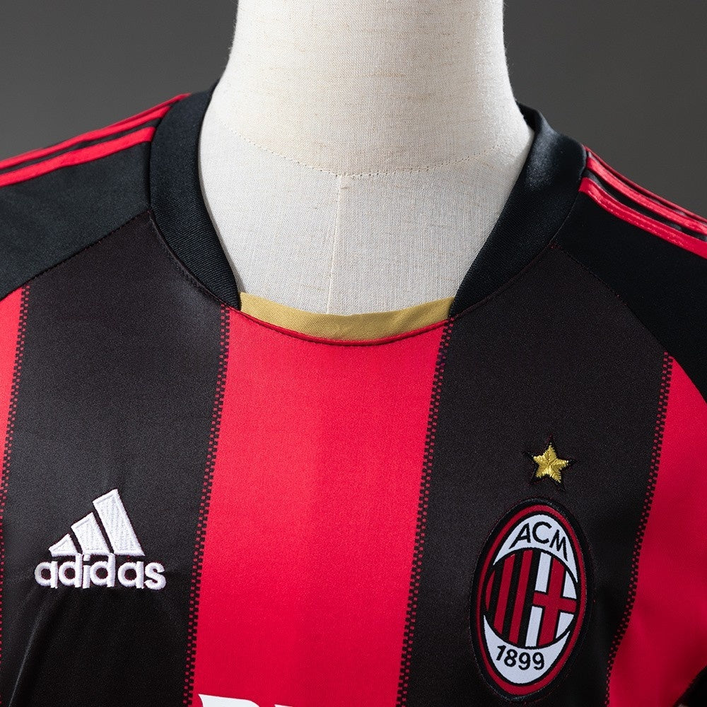AC Milan Jersey 2010-11 Home Retro Kit Long Sleeves