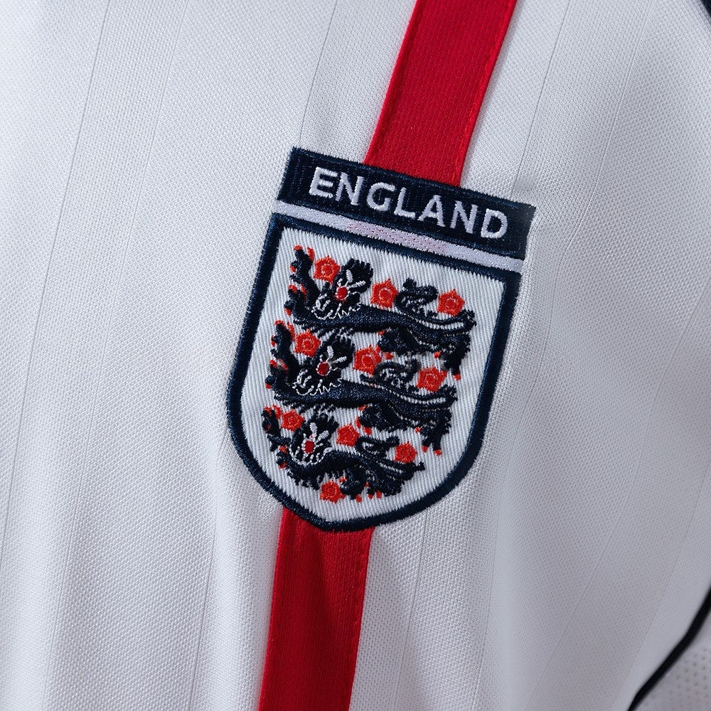 England  Jersey 2002 Home Retro Football Kit Long Sleeves