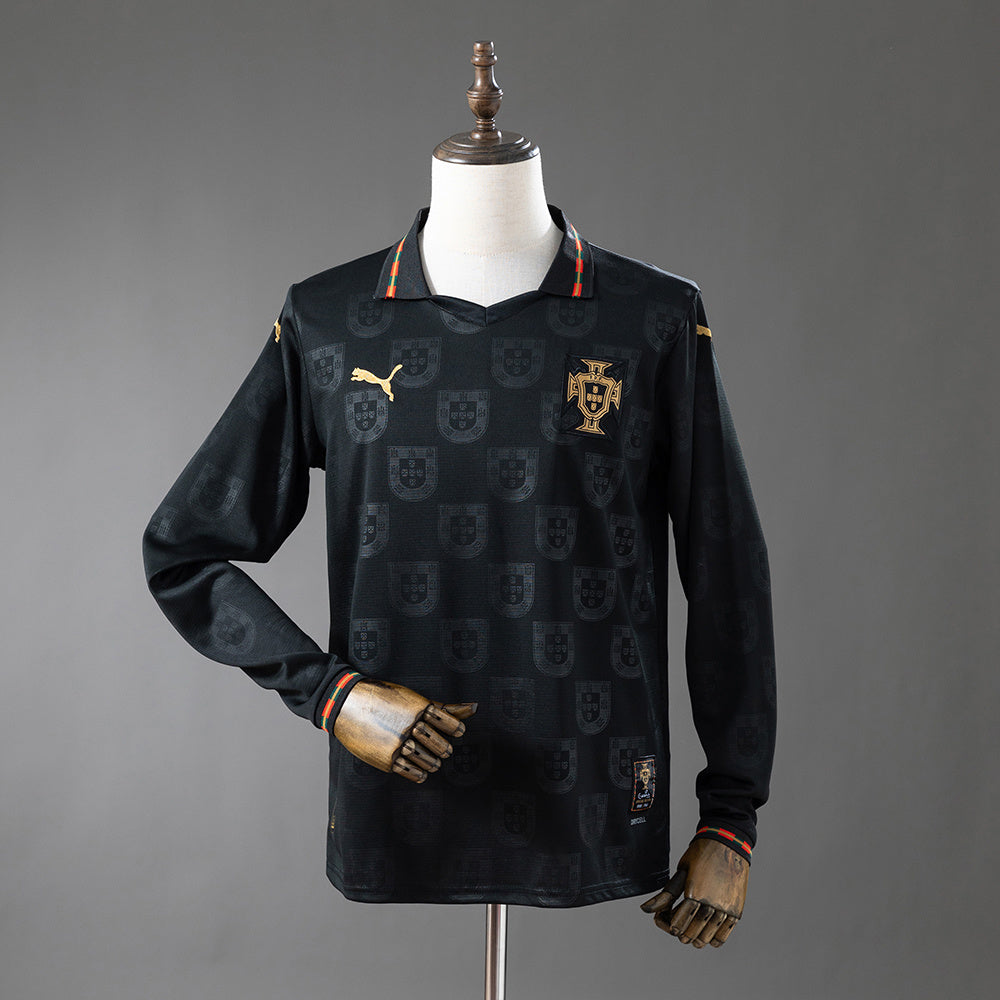 Portugal Black Jersey 25/26 Special Football Kit Long Sleeves