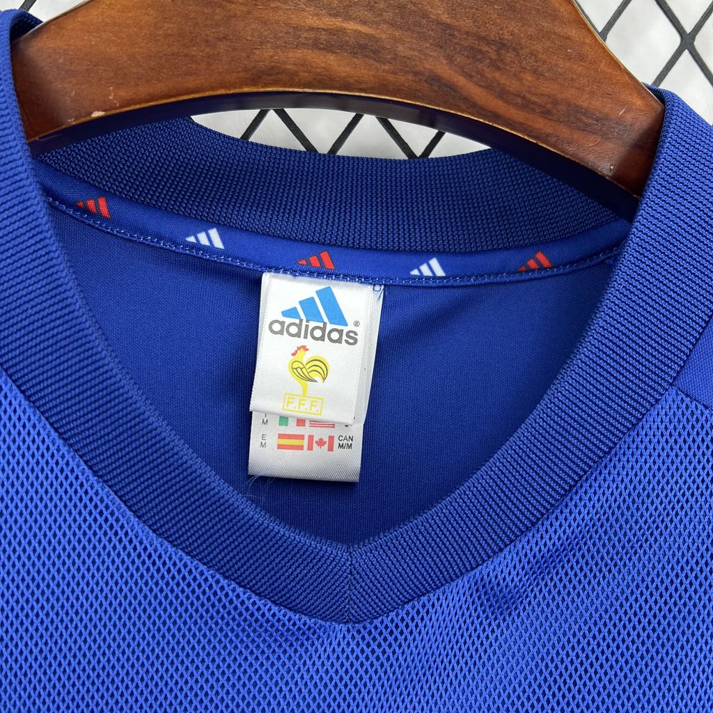 France Home Jersey 2002 Retro Football Kit Soccer Shirt