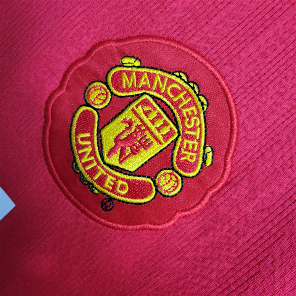 Manchester United Jersey Home Kit 2007/08 Retro Long Sleeve Football Team Soccer Shirt
