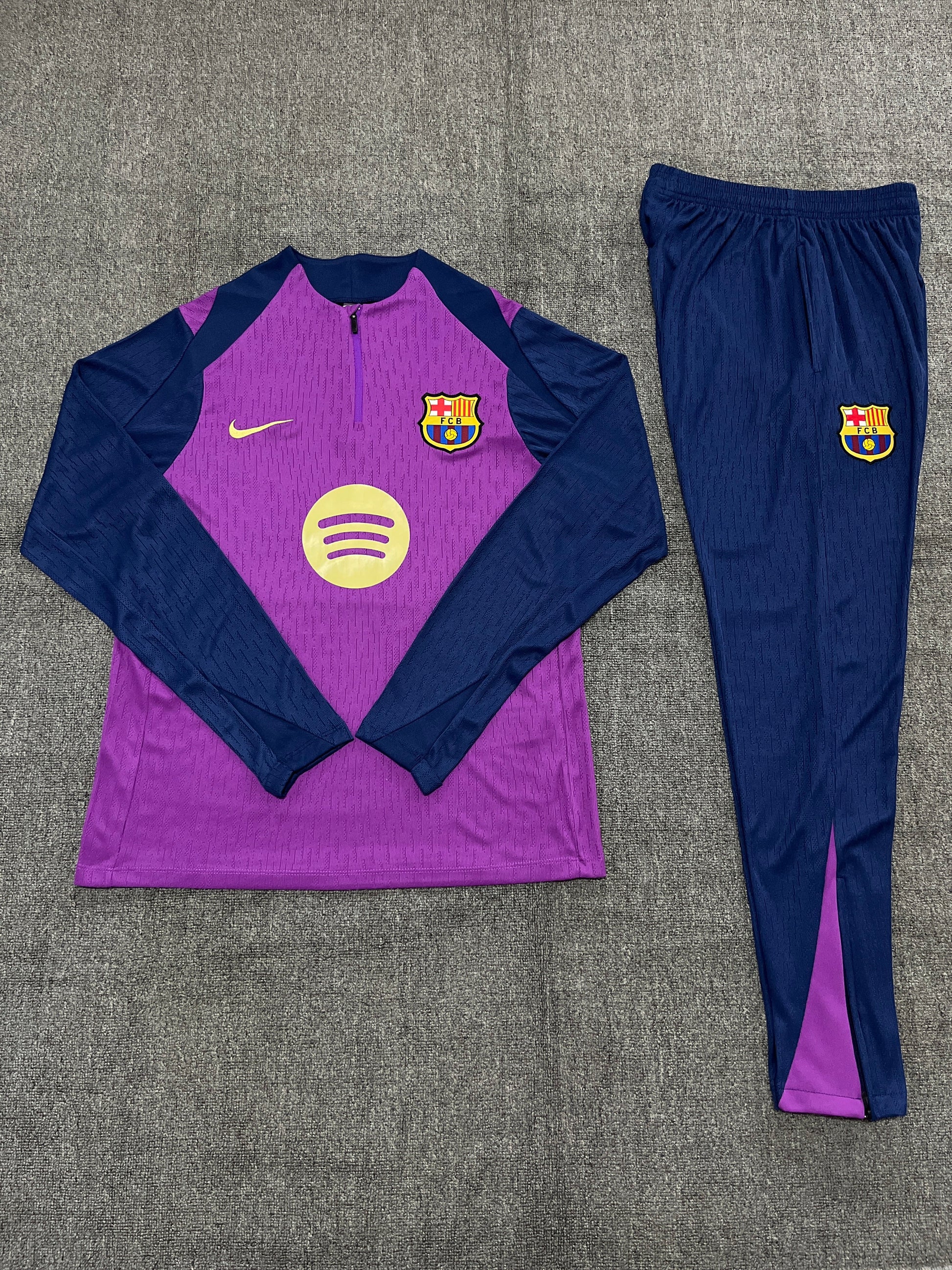 Kids Barcelona Training Tracksuits 25/26 Football Kit Soccer Jersey