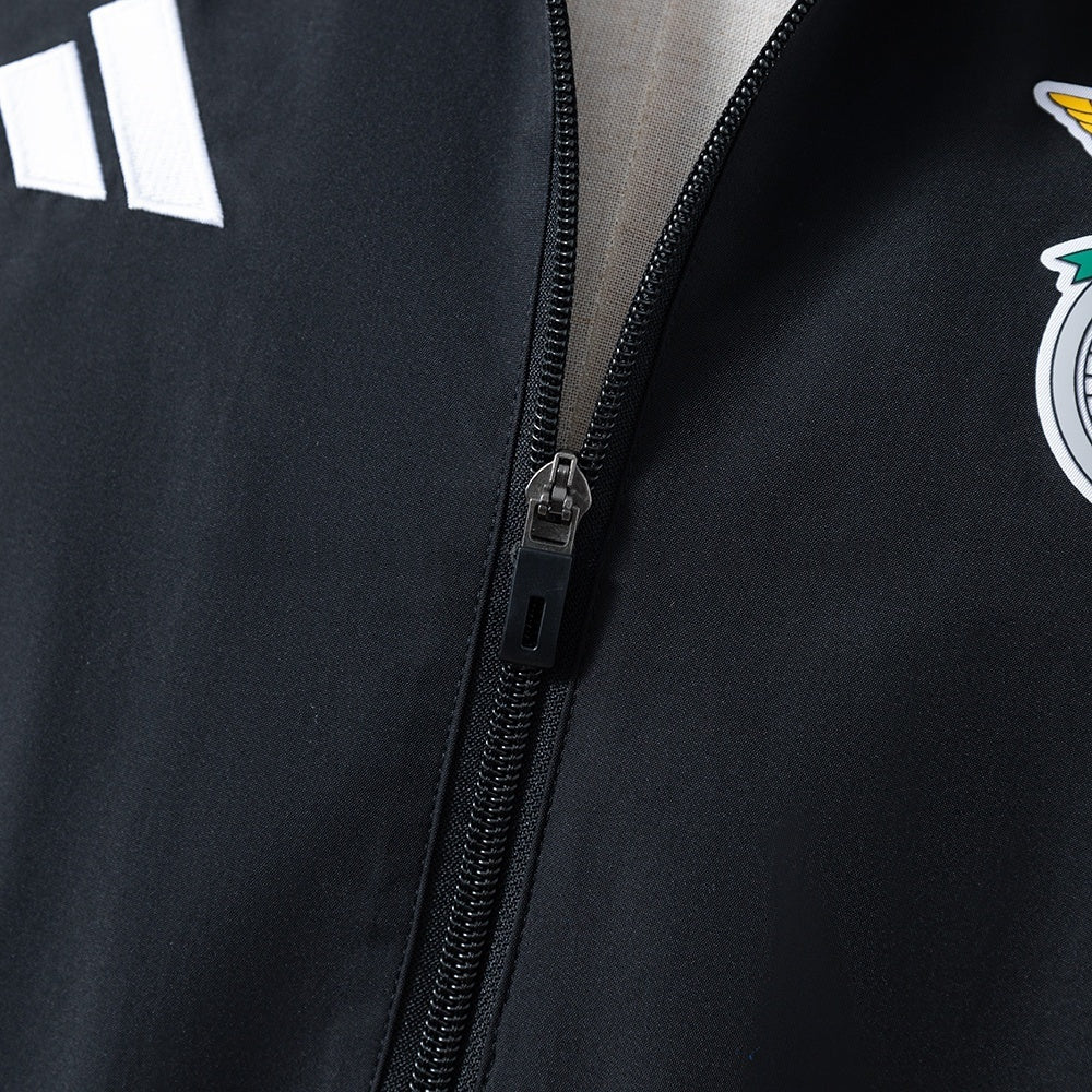 Benfica Windbreaker 1992-93 Black Football Jacket