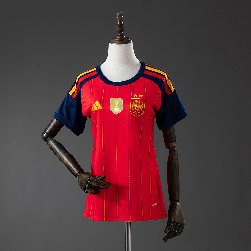 2-Star Women Spain Home Jersey 2026 World Cup Champion Football Kit Soccer Shirt