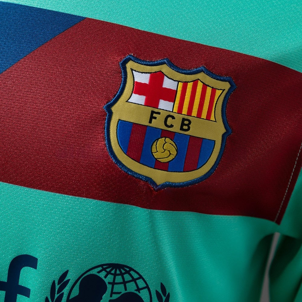 Barcelona Jersey 2010-11 Away Retro Football Kit Long Sleeves Soccer Shirt