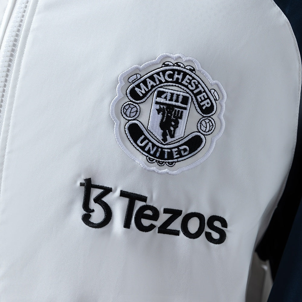 Manchester United Windbreaker 2025-26 White Football Soccer Jacket