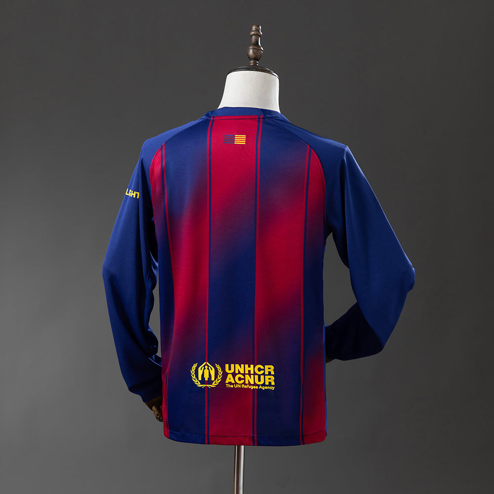 Barcelona Jersey 25/26 Home Football Kit Long Sleeves