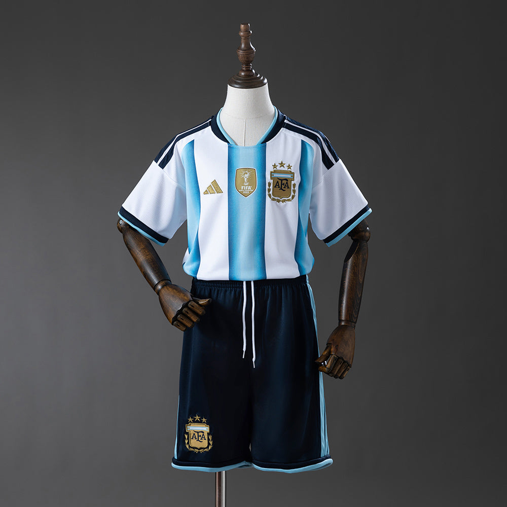 Kids Argentina Home Jersey 2026 World Cup Football Kit Soccer Shirt