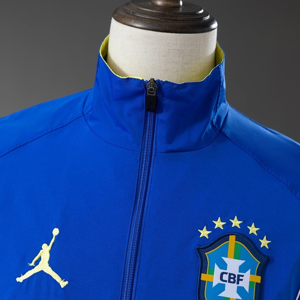 Brazil Windbreaker 2026 Blue Football Jacket