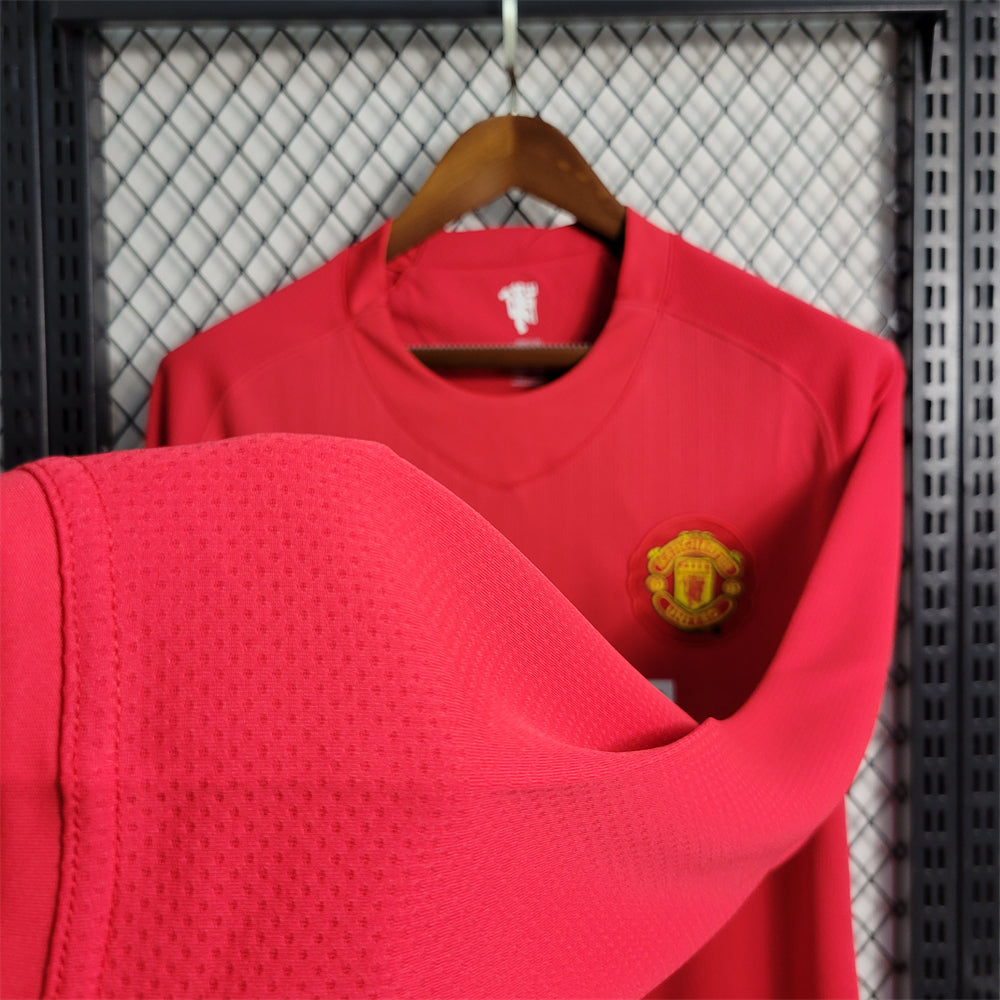 Manchester United Jersey Home Kit 2007/08 Retro Long Sleeve Football Team Soccer Shirt
