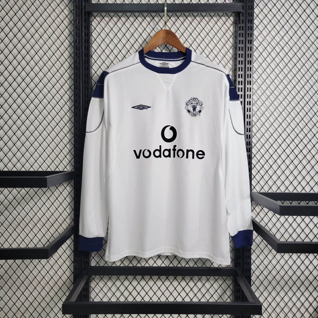 Manchester United Jersey Away Kit 99/00 Retro Long Sleeves Football Team Soccer Shirt
