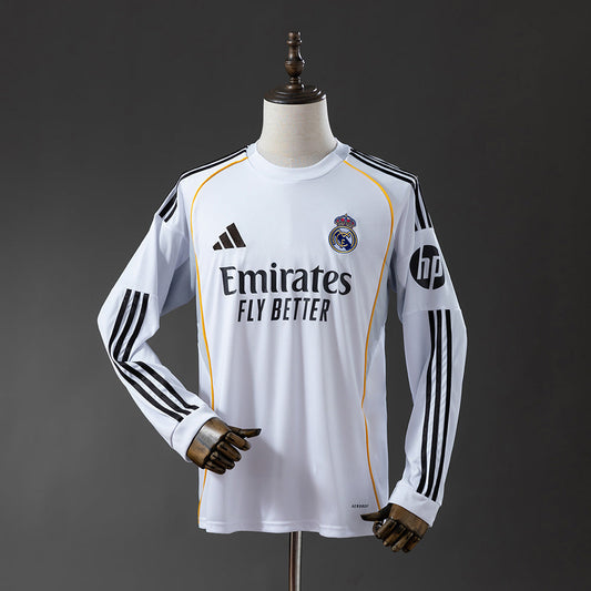 Real Madrid Jersey 25/26 Home Football Kit Long Sleeves