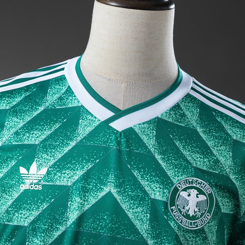 Germany Away Jersey 1990 Retro Long Sleeves Football Kit Soccer Shirt