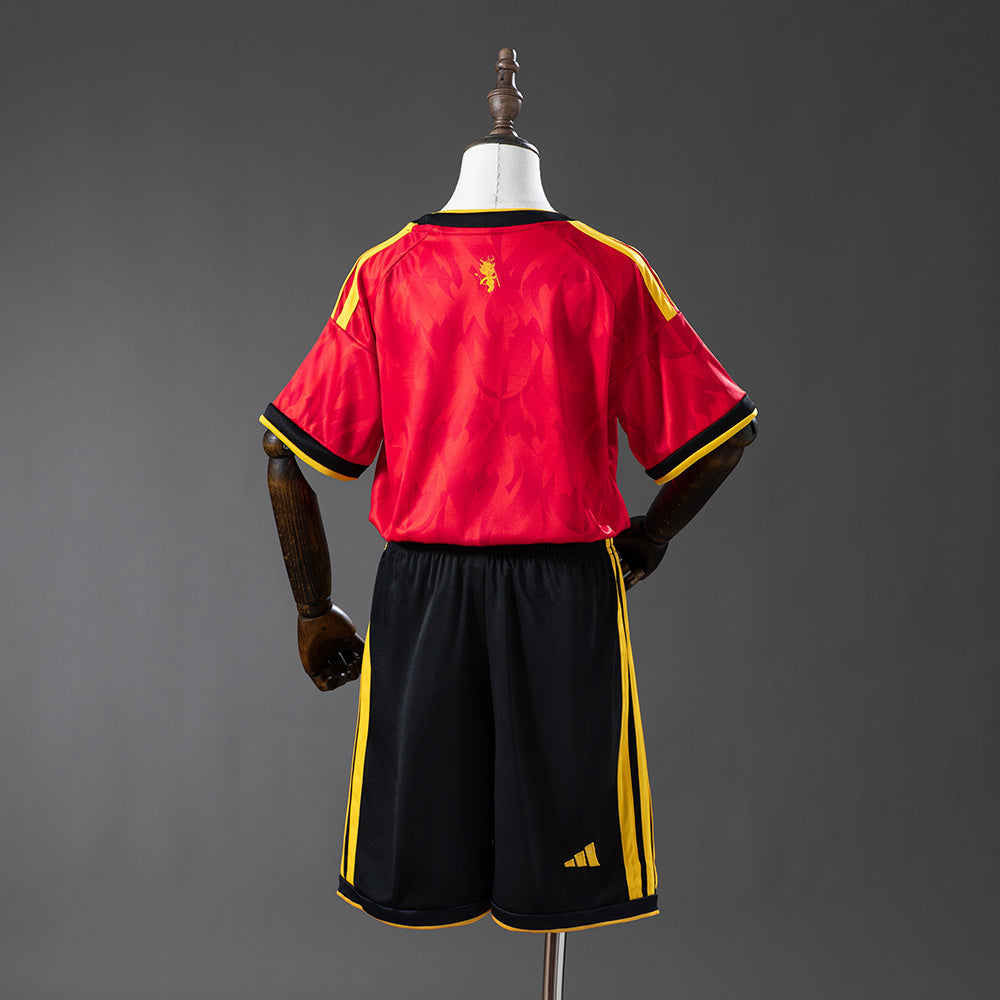 Kids Belgium Home Jersey 2026 World Cup Football Kit Soccer Shirt