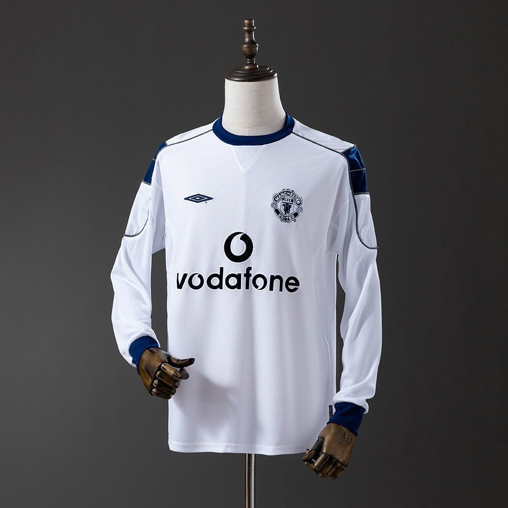 Manchester United Jersey 2000-01 Away Retro Kit Long Sleeve