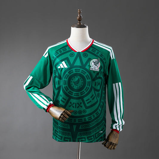 Mexico Home Jersey 2026 World Cup Football Kit Long Sleeves Soccer Shirt