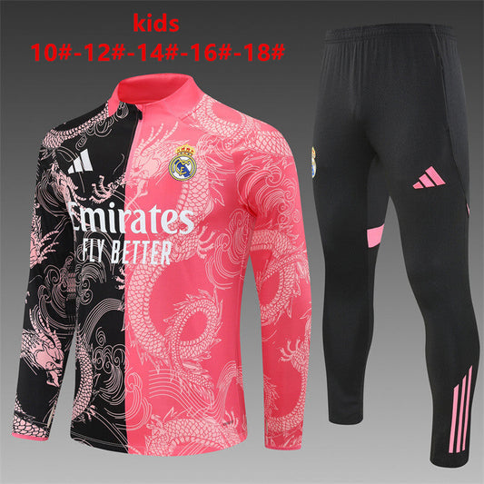 Kids Real Madrid Training Tracksuits 25/26 Football Kit Soccer Jersey