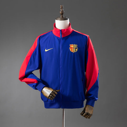 Barcelona Windbreaker 2025/26 Blue Red Football Soccer Jacket