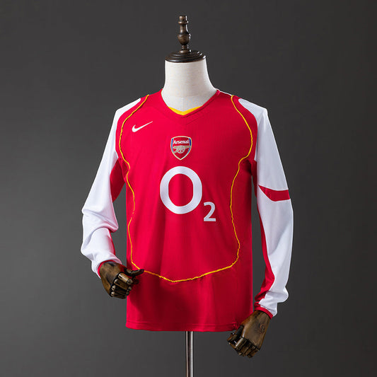 Arsenal Jersey 2004-05 Home Retro Football Kit Long Sleeves