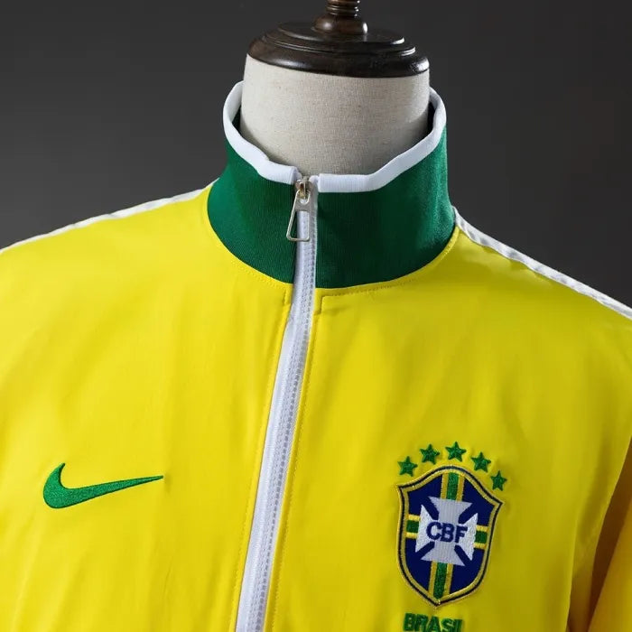 Brazil Windbreaker 2010-11 Yellow Football Kit Soccer Jersey
