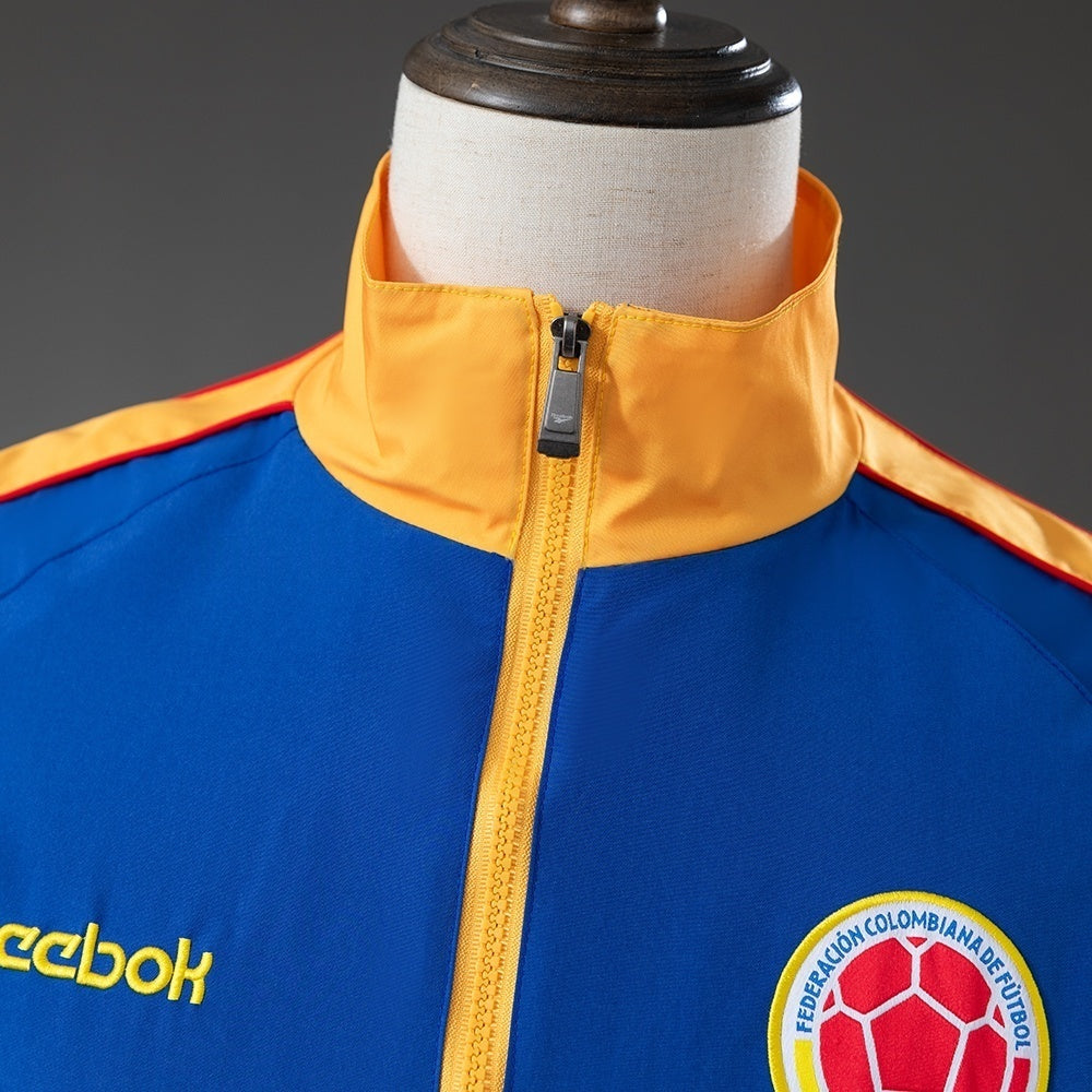 Colombia Windbreaker 1998 Blue Football Soccer Jacket