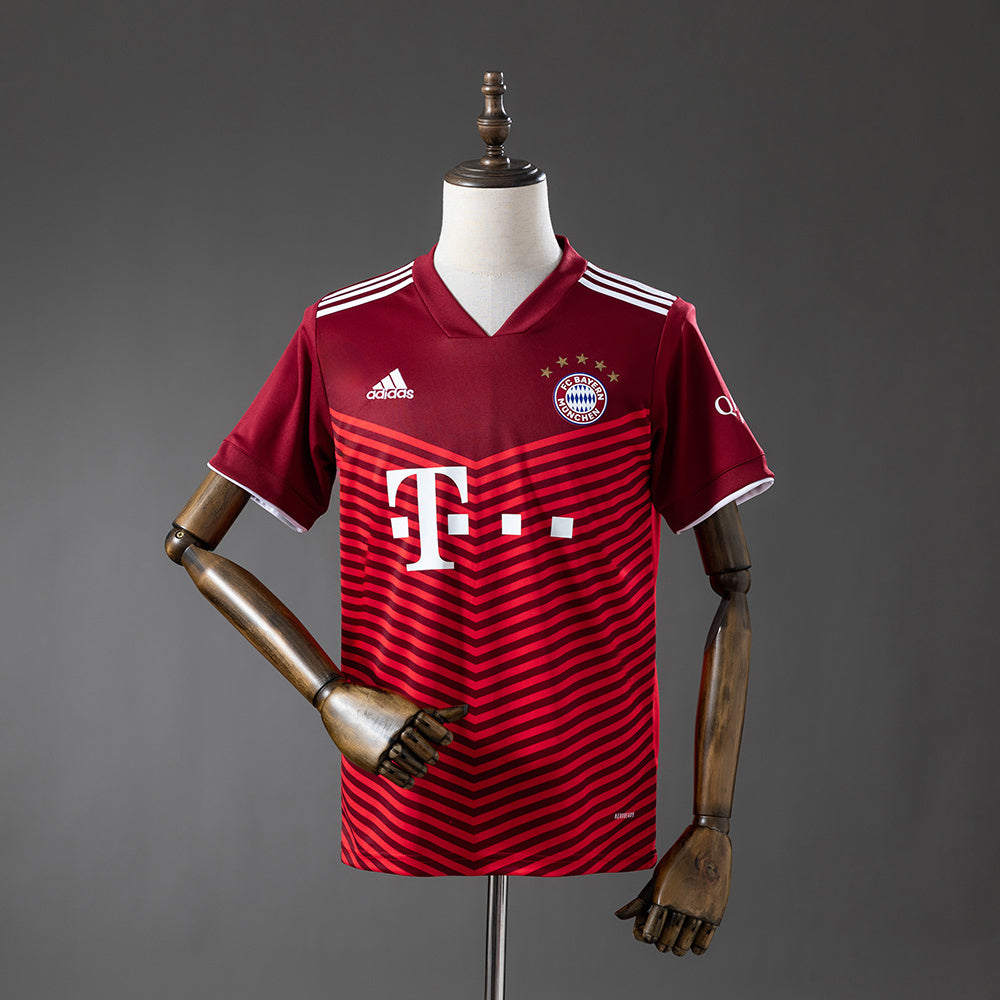 Bayern Munich Home Jersey 2021-22 Retro Football Kit Soccer Shirt