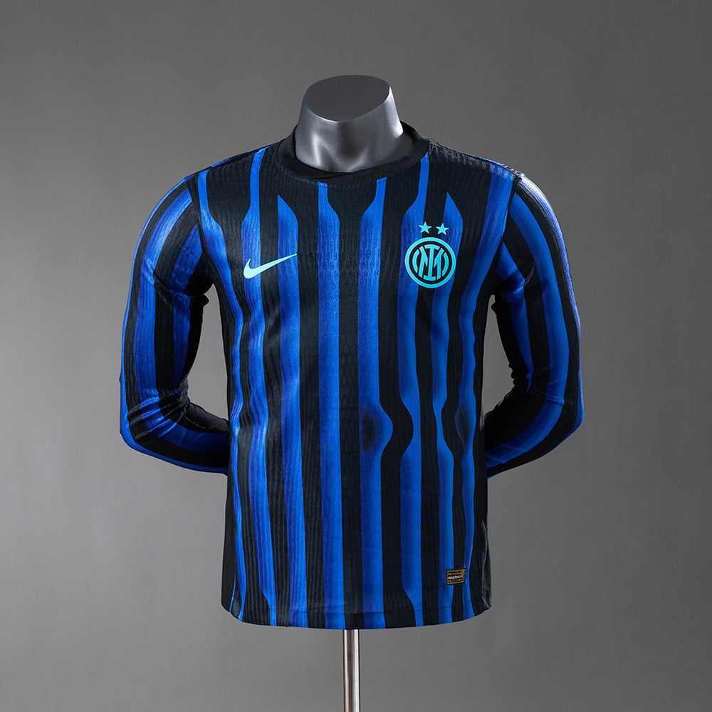 Player Version Inter Milan Jersey 25/26 Home Long Sleeves Football Kit
