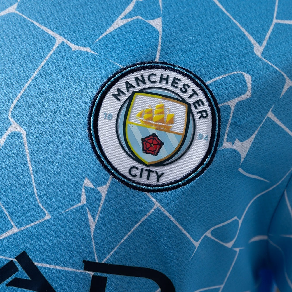 Manchester City Home Jersey 2020-21 Retro Football Kit Soccer Shirt
