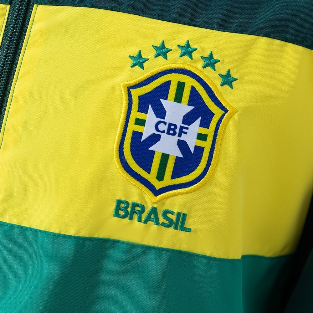 Brazil Windbreaker 2010 Green Football Soccer Jacket