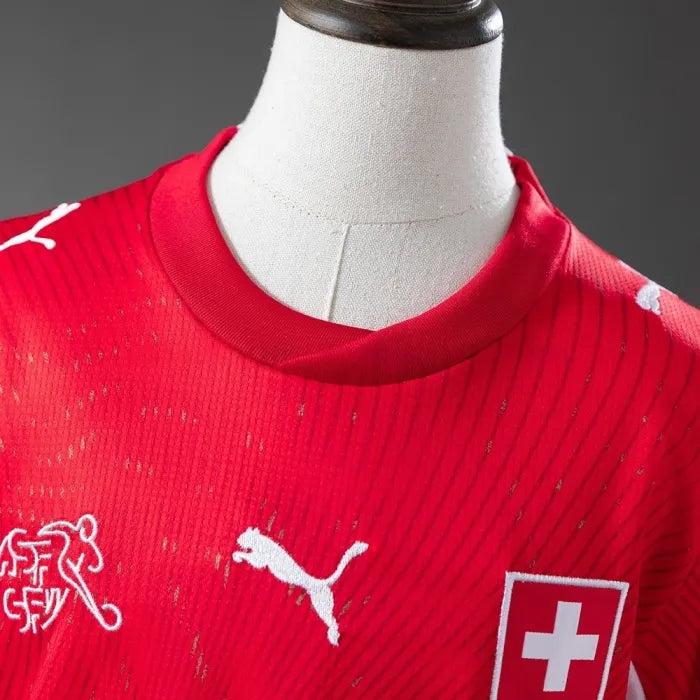Kids Switzerland Home Jersey 2026 World Cup Football Kit Soccer Shirt