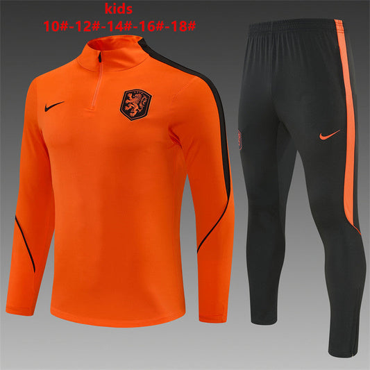 Kids Netherlands Training Tracksuits 2026 Football Kit Soccer Jersey