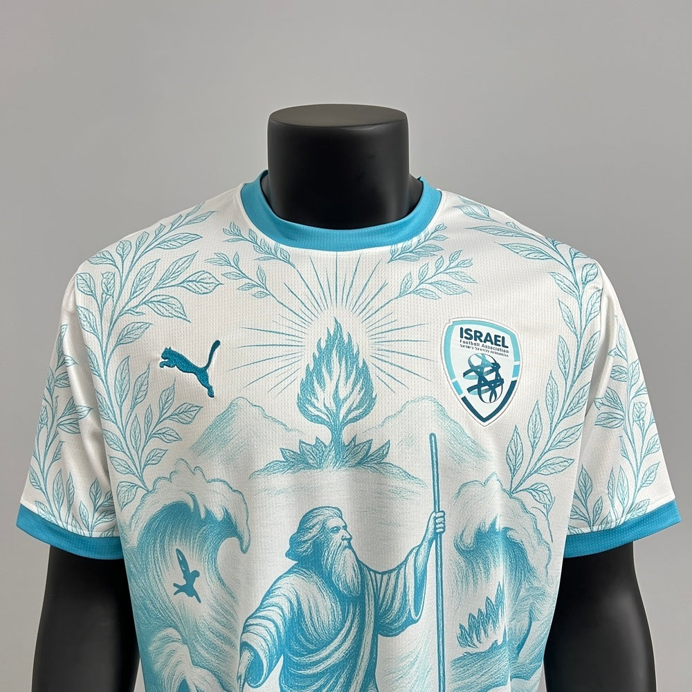 Fans Version Israel Jersey 2025 White Football Kit Soccer Jersey