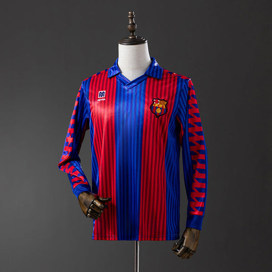 Barcelona Jersey 1989-92 Home Retro Kit Long Sleeves