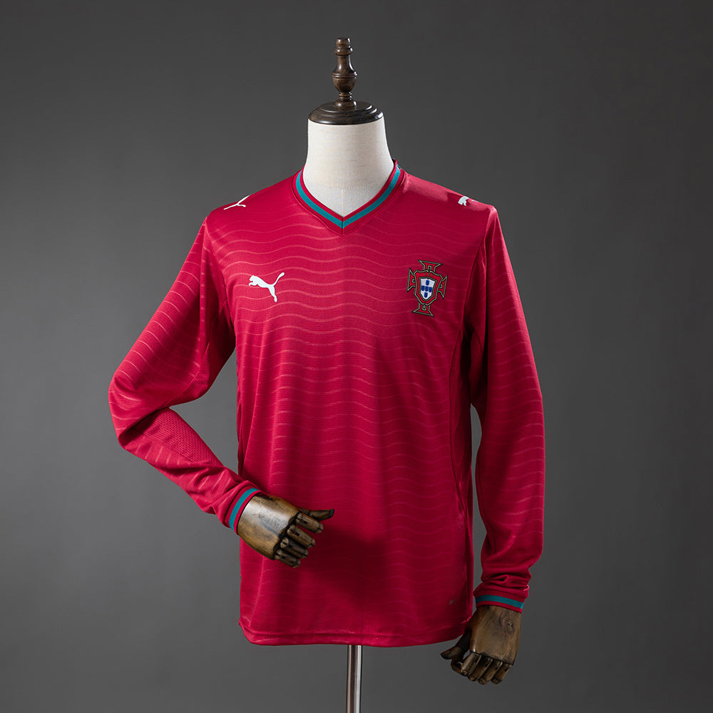 Portugal Home Jersey 2026 World Cup Football Kit Long Sleeves Soccer Shirt
