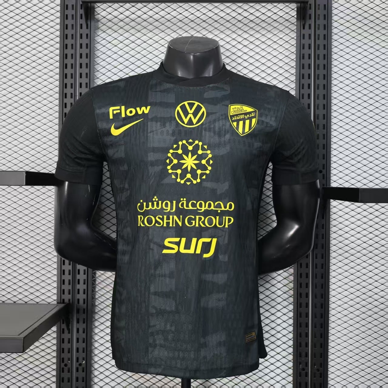 Player Version Al-Ittihad Jeddah Jersey 25/26 Black Football Kit Soccer Jersey