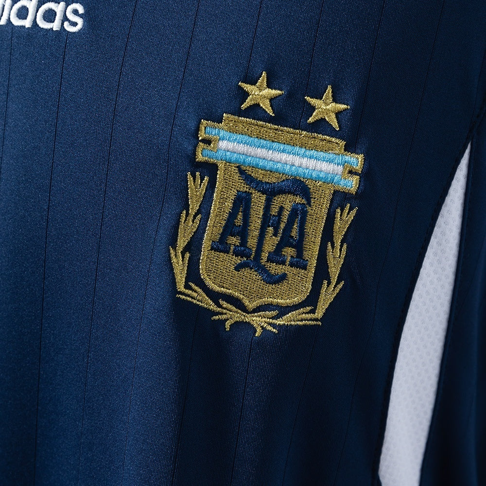 Argentina Home Jersey 2006 Retro Football Kit Long Sleeves Soccer Shirt