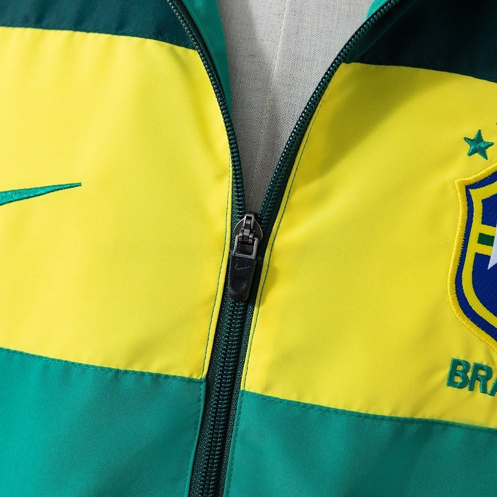 Brazil Windbreaker 2010 Green Football Soccer Jacket