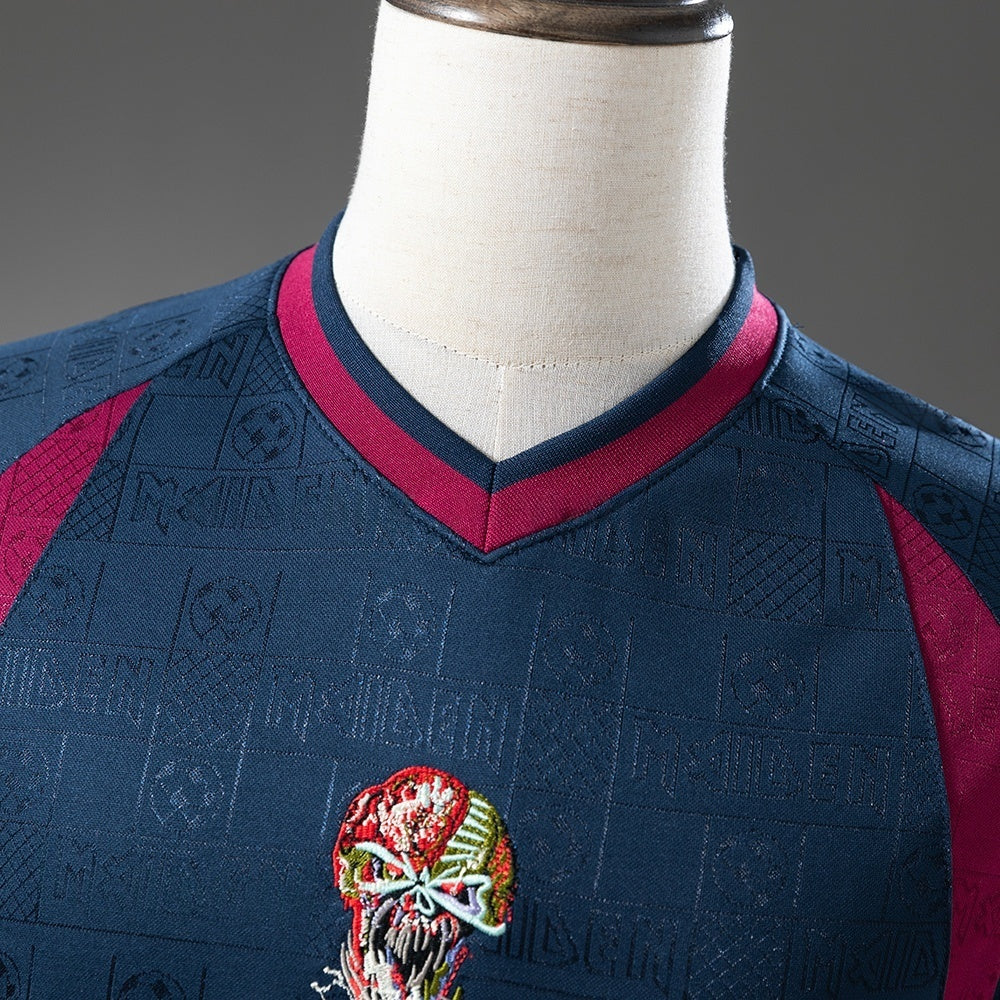 Iron Maiden x West Ham United Home Jersey 2010 Retro Football Kit Soccer Shirt